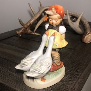 Hummel “Goose Girl” approx 4” tall, Excellent Condition- Signed